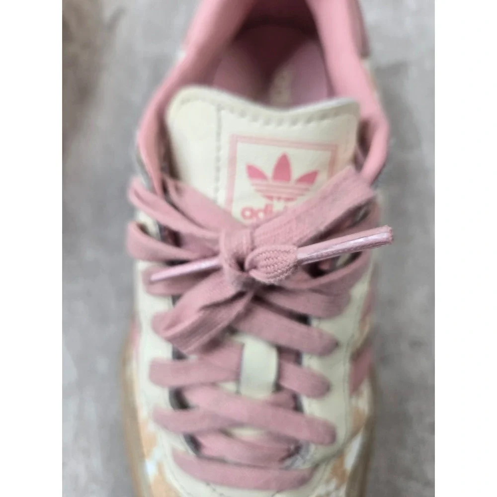 Adidas Samba Sneaker 8 Pink Cream Snakeskin Platform Gum Shoes Sporty Athleisure